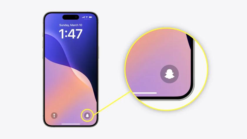 Kamera Snapchat Layar Kunci iPhone iOS 18